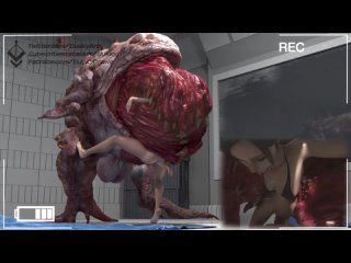 rule 34 - 3d animated bad end breeding camera view claire redfield commission cumflation duskyart hunter gamma monster non