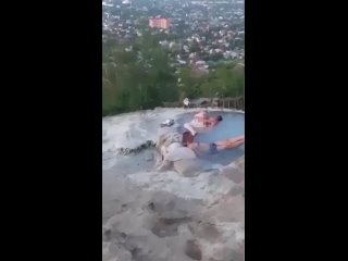 in pyatigorsk, in a healing spring pool, a man felt a surge of strength and fucked a big fat aunt. he was not embarrassed even